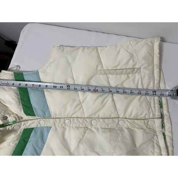 Vintage Y2K 90's Old Navy Puffer Chevron Stripe Green Blue White Womens Size XL - Picture 7 of 8